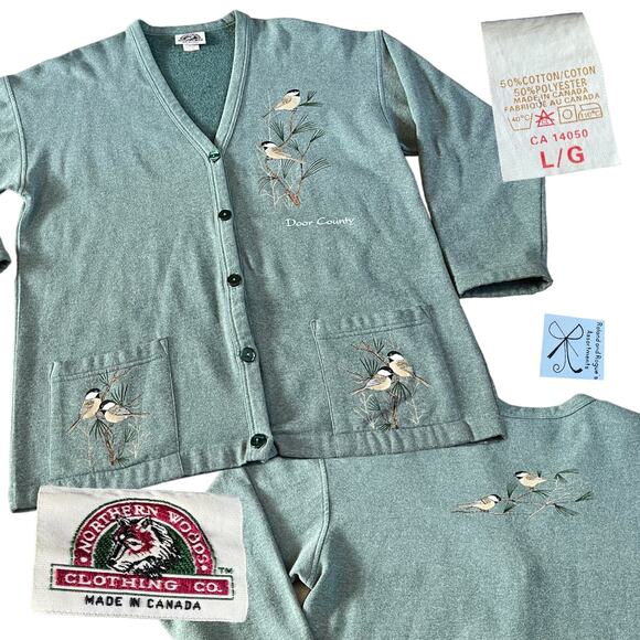 Northern Woods Clothing Co. Door County Wisconsin Cardigan Shacket Sz L - Picture 1 of 5